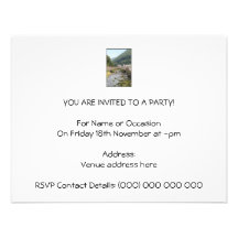 The River and Bridge in Lynmouth, Devon, England. Custom Invitation