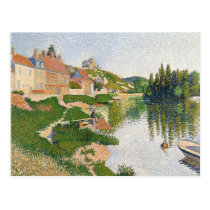 The River Bank, Petit-Andely, 1886 postcards