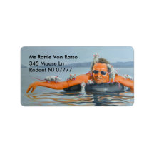 The River Rats Man address label