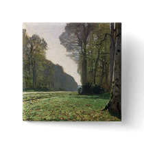 The Road to Bas-Breau, Fontainebleau , c.1865 Pinback Button