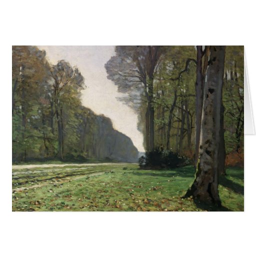 The Road to Bas-Breau, Fontainebleau , c.1865 Greeting Card