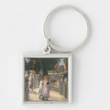 The Road to the school at Edam Key Chains