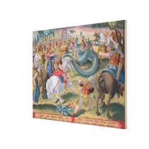 The Roman Consul Atilius Subdues the African Serpe canvas prints