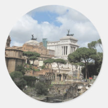 The Roman Forum - Latin: Forum Romanum Round Sticker
