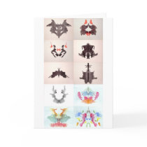 The Rorschach Test Ink Blots All 10 Plates 1-10 Greeting Cards