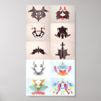 The Rorschach Test Ink Blots All 10 Plates 1-10 Posters
