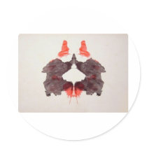 The Rorschach Test Ink Blots Plate 2 Two Humans Sticker