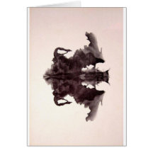 The Rorschach Test Ink Blots Plate 4 Animal Skin Card