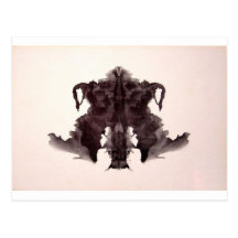 The Rorschach Test Ink Blots Plate 4 Animal Skin Postcards