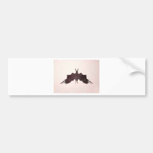 The Rorschach Test Ink Blots Plate 5 Bat Moth Bumper Sticker