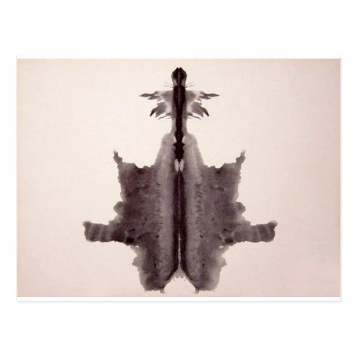 The Rorschach Test Ink Blots Plate 6 Hide Skin Rug Postcards