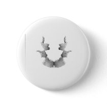 The Rorschach Test Ink Blots Plate 7 Heads Faces Pinback Button