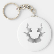 The Rorschach Test Ink Blots Plate 7 Heads Faces Keychain