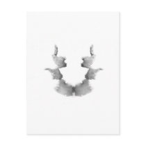 The Rorschach Test Ink Blots Plate 7 Heads Faces Post Cards