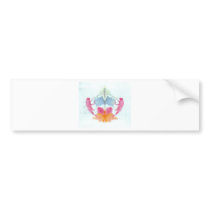 The Rorschach Test Ink Blots Plate 8 Animal Bumper Stickers