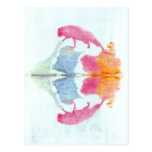 The Rorschach Test Ink Blots Plate 8 Animal Postcard