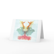 The Rorschach Test Ink Blots Plate 9 Human Greeting Card