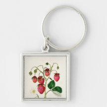 The Roseberry Strawberry, engraved by Watte Key Chain