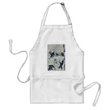 The Russians retreat north by Kobayashi,Kiyochika Apron