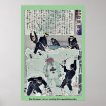 The Russians retreat north by Kobayashi,Kiyochika Poster