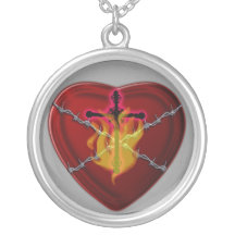 the sacred heart personalized necklace