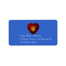 the sacred heart personalized address labels