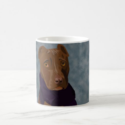 The sad pit bull mug