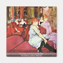 The Salon In The Rue Des Moulins Fridge Magnet