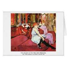 The Salon In The Rue Des Moulins Greeting Cards
