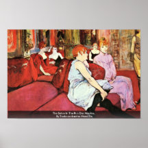 The Salon In The Rue Des Moulins Poster