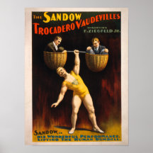 The Sandow Trocadero Vaudevilles Weightlifting Posters