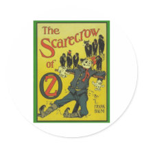 The Scarecrow Of Oz Round Sticker