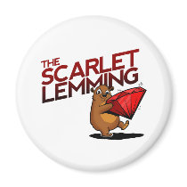 The Scarlet Lemming (with title) magnets magnets