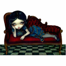 The Scarlet Sofa gothic victorian Photo Sculpture