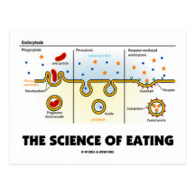 The Science Of Eating (Endocytosis Biology Humour) Post Card