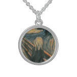 The Scream by Edvard Munch Sterling Silver Necklace