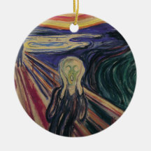 The Scream by Edvard Munch, Vintage Expressionism Christmas Ornaments