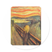The Scream - Edvard Munch Round Stickers