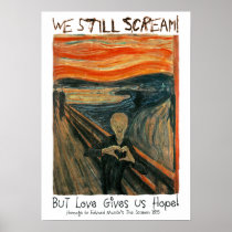The Scream Heart Hands Posters