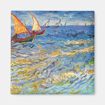 The sea at Saintes-Maries by Van Gogh Refrigerator Magnets