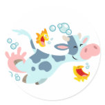 The Sea Cow and Fish Friends Sticker
