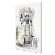 The Season, fashion plate for 'The Queen', Septemb canvas prints