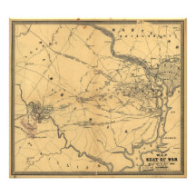 The Seat Of War Northern Virginia Civil War Map Photo