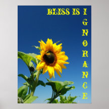 The secret to happiness is complete ignorance (L) Print