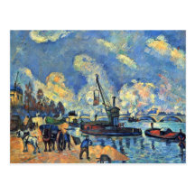 The Seine At Bercy Paintings After Armand Guillaum Post Card