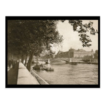 The Seine, Paris, France Vintage Postcards