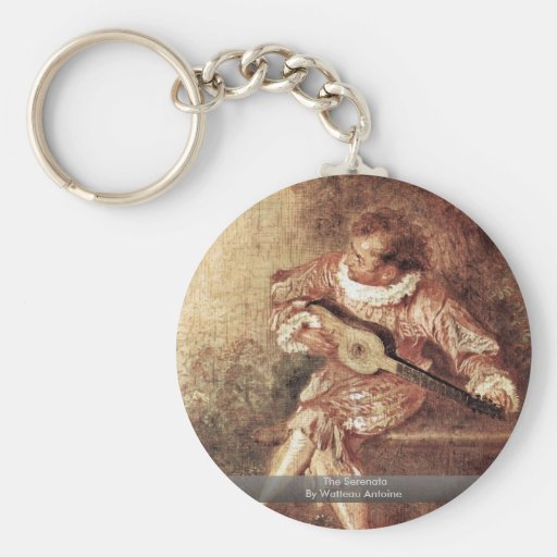 The Serenata By Watteau Antoine Keychains