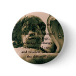 The Serenity Prayer on vintage angel photograph Buttons