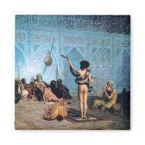 "The Serpent Charmer", by Jean Leon Gerome Refrigerator Magnet