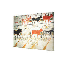 The seven celestial cows and the sacred bull canvas prints